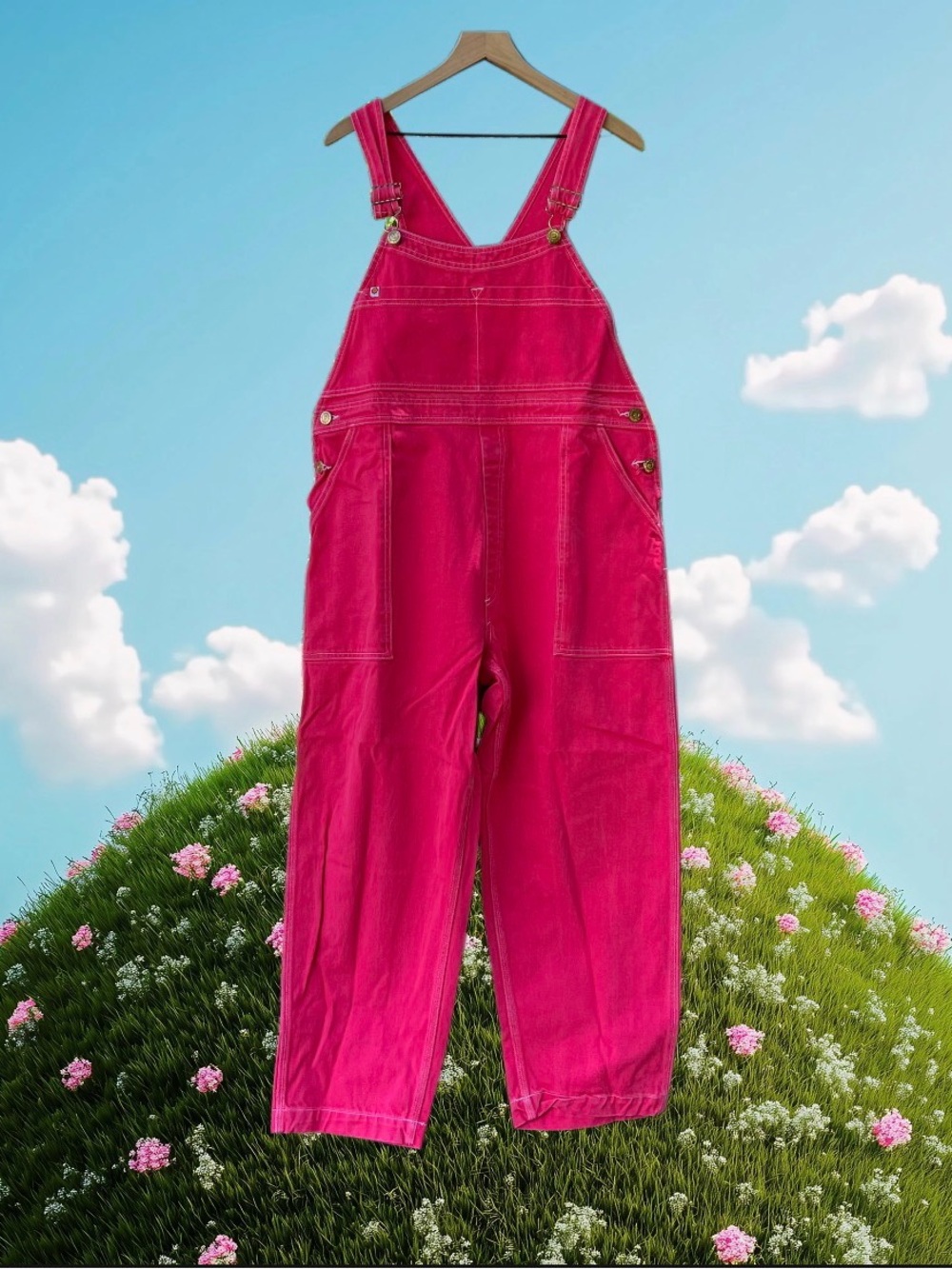 Big Bud Press Hot Pink Original Overalls Size XL